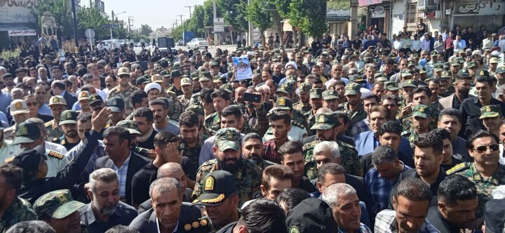 مراسم تشییع شهید «مجید سلیم زاده»در شهرستان چرداول برگزار شد