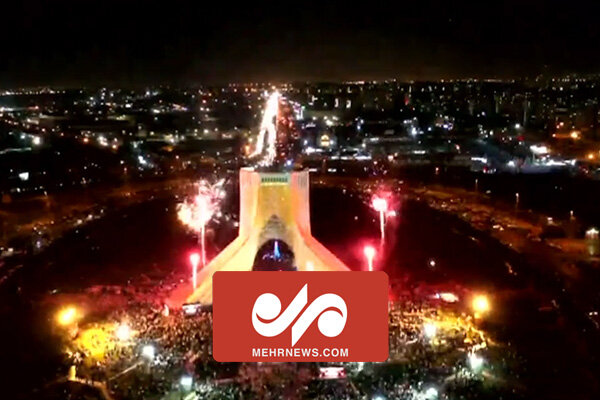 ویڈیو| تہران میں جشن غدیر، آزادی اسکوائر پر آتش بازی کے فضائی مناظر