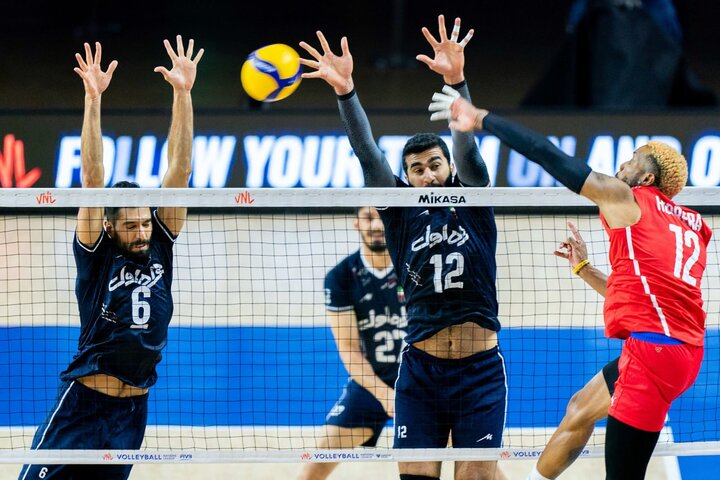 Iran volleyball team loses to Cuba in 2023 VNL