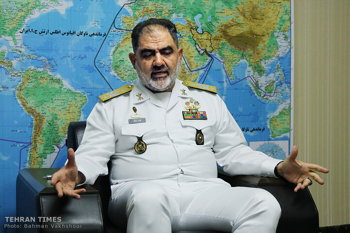 Top navy commander speaks to the Tehran Times about maritime developments