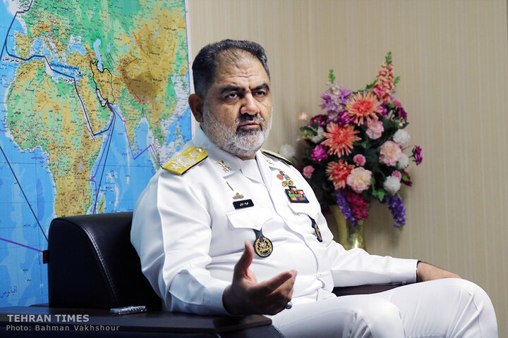 Top navy commander speaks to the Tehran Times about maritime developments