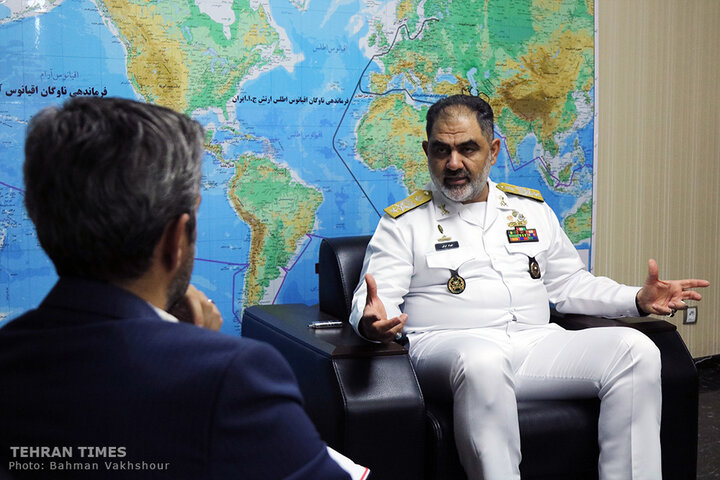 Top navy commander speaks to the Tehran Times about maritime developments