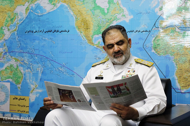 Top navy commander speaks to the Tehran Times about maritime developments