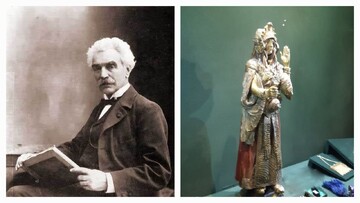 نمایش مجسمه مریم مجدلیه در موزه آرایه‌های تاریخی