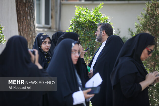 محمد مهدی اسماعیلی وزیر فرهنگ و ارشاد اسلامی در حاشیه جلسه هیئت دولت حضور دارد
