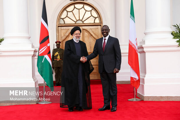 مراسم استقبال رسمی رئیس جمهور کنیا از رئیس جمهور ایران