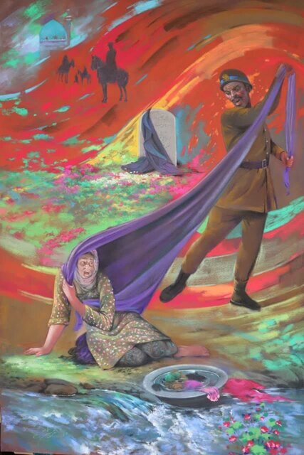 تابلوی نقاشی «فاطمه سلطان» اثر علی‌حسن امینی