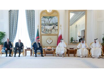 رایزنی امیر قطر با رئیس جمهور الجزایر