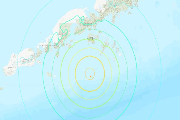 Magnitude 7.2 earthquake strikes Alaska Peninsula region