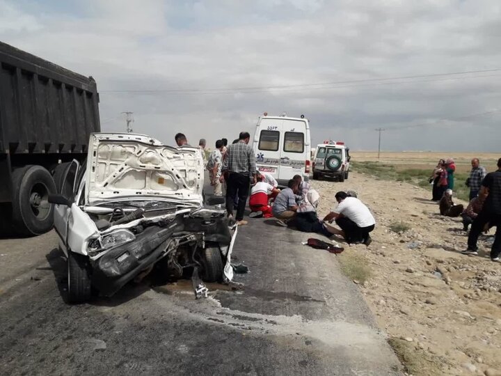 حادثه برای سمند در جاده دامغان_دیباج / یک نفر جان باخت