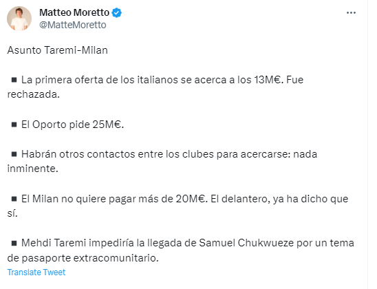 موافقت طارمی با پیشنهاد اولیه میلان/ مهدی به ایتالیا نزدیک شد