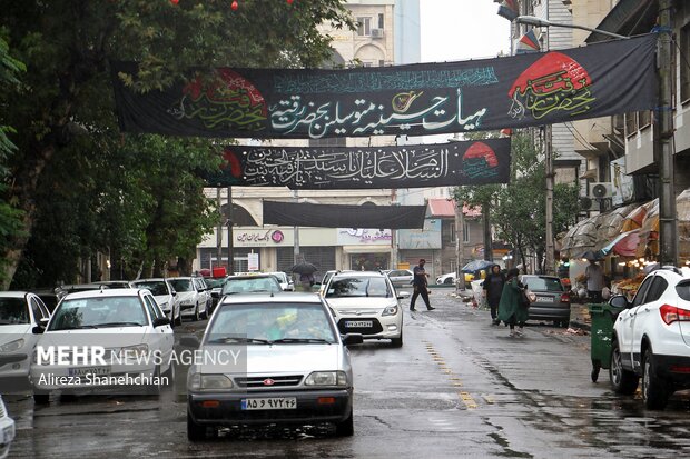 رشت سیاهپوش عزای سالار شهیدان