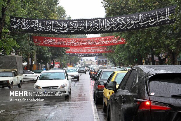 رشت سیاهپوش عزای سالار شهیدان