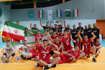 تیم والیبال نوجوانان ایران قهرمان مسابقات آسیای مرکزی شد