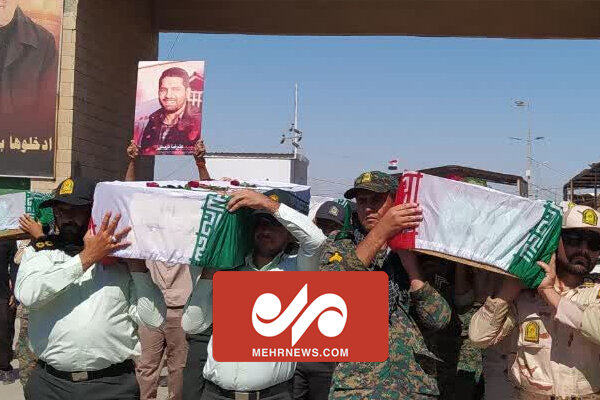 استقبال از پیکر ۱۸ شهید تازه تفحص شده دفاع مقدس در مرز شلمچه