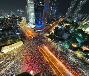 تظاهرات ۵۵۰هزاری نفری علیه نتانیاهو برگزار شد