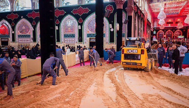 حرم امام حسین (ع) برای حضور دسته عزاداری طویریج آماده شد