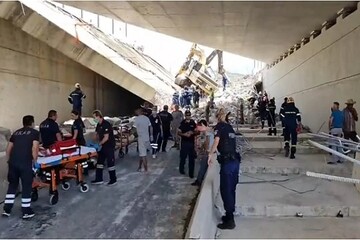 فروریختن پل در یونان/ ۲ نفر کشته و چندین نفر گرفتار شدند
