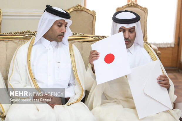 حمد عبدالعزیز الخلیفی وزیر مشاور قطری در امور خارجی ظهر امروز 1 مرداد ماه 1402 با حسین امیرعبداللهیان وزیر امور خارجه دیدار و گفتگو کرد
