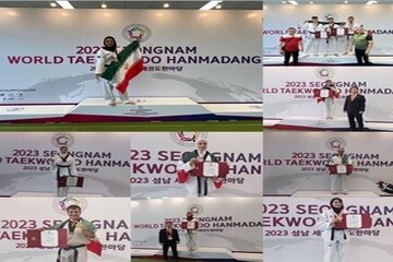 Iran taekwondokas shine in Hanmadang 2023 in S. Korea