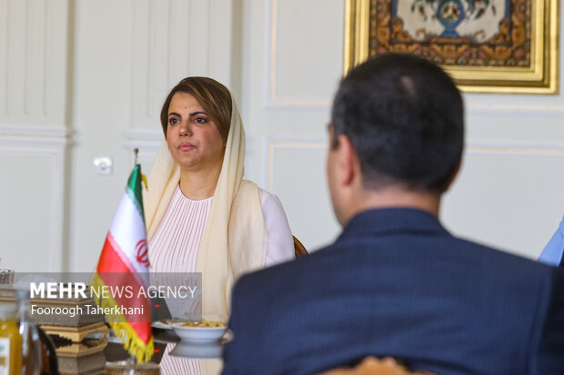  نجلاء منقوش، وزیر امور خارجه لیبی در محل مذاکرات وزرای خارجه لیبی و ایران حضور دارد