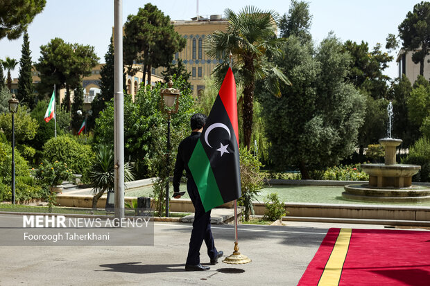 نجلاء منقوش، وزیر امور خارجه لیبی ظهر امروز سه‌شنبه ۳ مرداد ۱۴۰۲ با حسین امیر عبداللهیان وزیر امور خارجه ایران دیدار گفتگو کرد