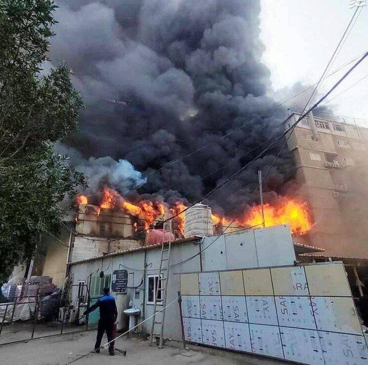 آتش‌سوزی در هتل محل اقامت زائران ایرانی در نجف 