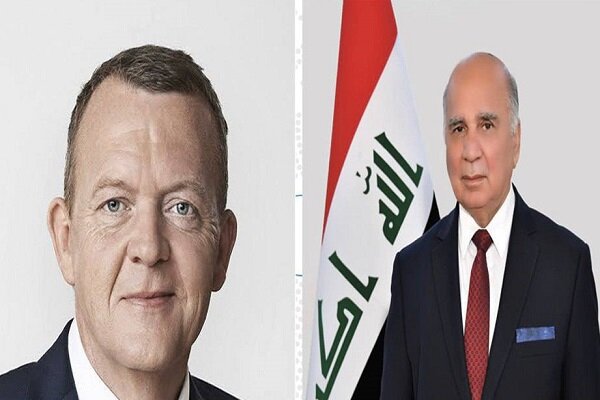 محورهای تماس تلفنی وزیر خارجه عراق با همتای دانمارکی
