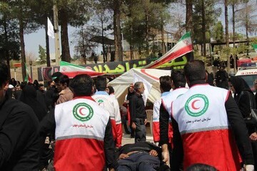 اعزام ۱۰۰ امدادرسان هلال احمر اصفهان برای راهپیمایی اربعین