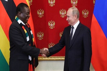 «پوتین» با رؤسای جمهور زیمبابوه و اوگاندا دیدار کرد