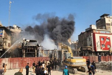 بالفيديو...إخماد حريق قرب العتبة الحسينية في كربلاء المقدسة