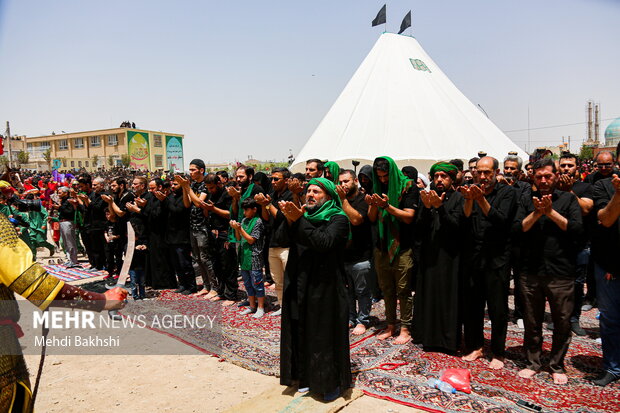 آیین خیمه سوزان هیئت خیام‌الحسین در قم‎