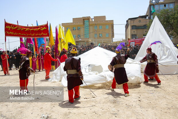 آیین خیمه سوزان هیئت خیام‌الحسین در قم‎