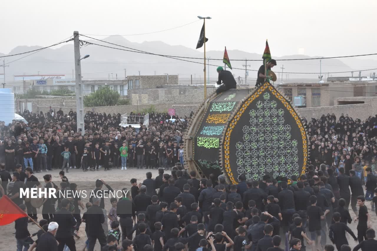 نخلبرداری در روستای «درب هنز» بهاباد برگزار شد