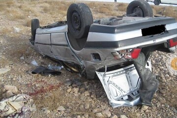۵ مصدوم در اثر واژگونی خودرو در جاده اردبیل - نمین