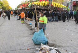 ۲۴۱۷ پاکبان شهر اصفهان را در ایام تاسوعا و عاشورا نظافت کردند