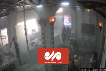لحظه انفجار تروریستی در منطقه سیده زینب