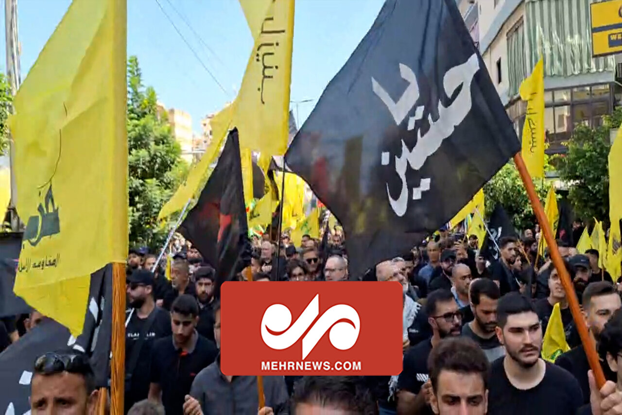 راهپیمایی پرشور روز عاشورا در ضاحیه بیروت