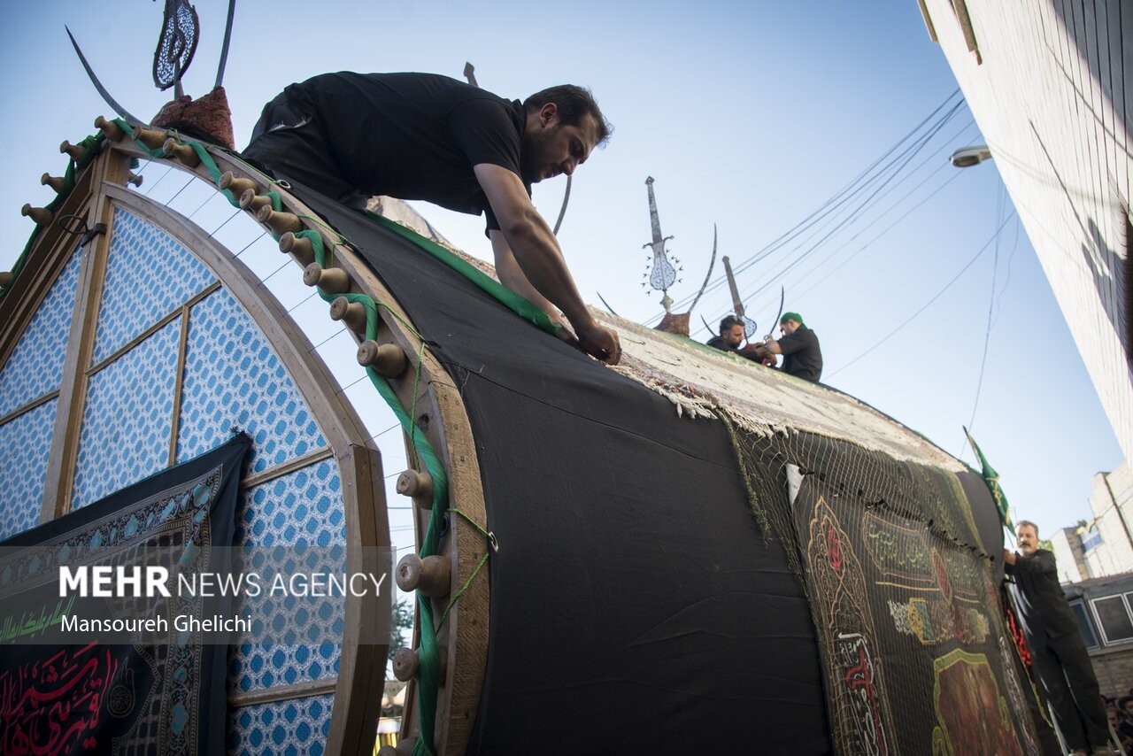 روایت سوگ شاهرودیها و «اشک نخل»/فریاد یاحسین(ع) بر تن آسمان نشست