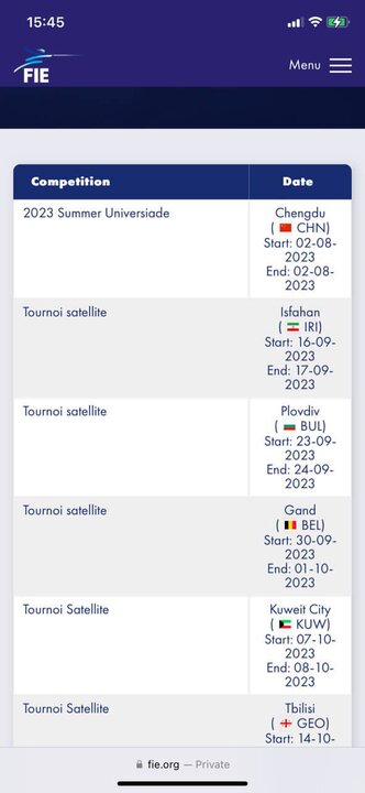 میزبانی«بدموقع» شمشیربازی ایران/مسئولان فدراسیون تقویم را ندیدند؟