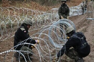استقرار تک تیراندازهای لهستانی در مرز بلاروس