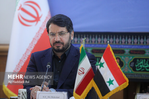 Iran road minister, Syria economy minister press conference
