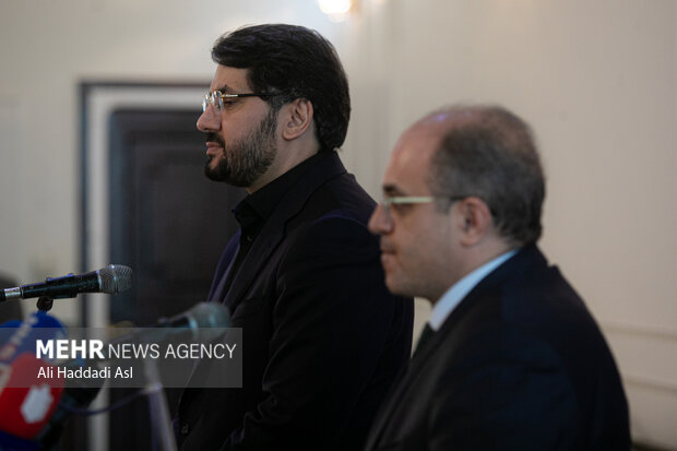 Iran road minister, Syria economy minister press conference
