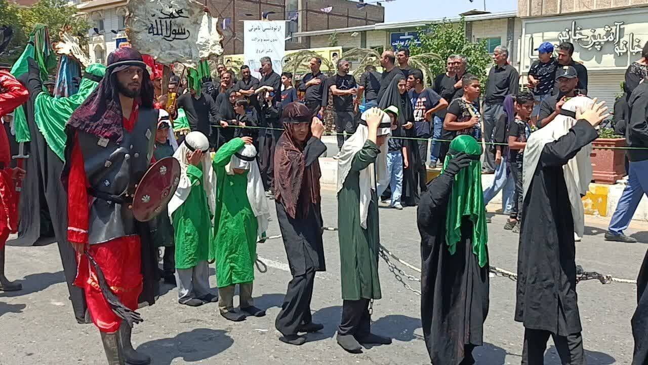 اجرای کاروان نمادین اسرای کربلا در شهرستان علی آبادکتول