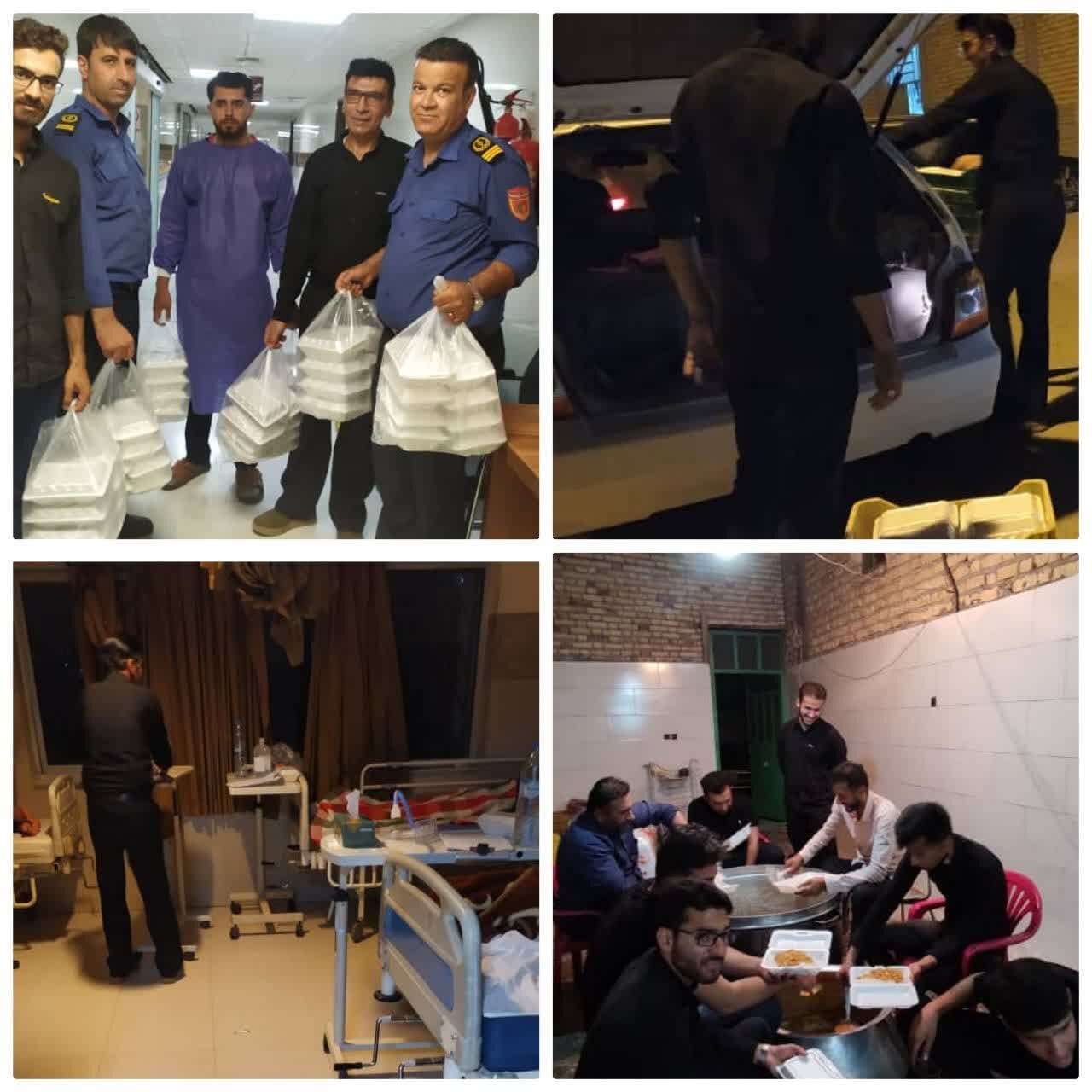 ارسال غذای نذری هیاتی در جنت به بیمارستان امام حسن مجتبی(ع) داراب