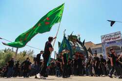 نخل‌گردانی یزدی‌ها در حسینیه معلی