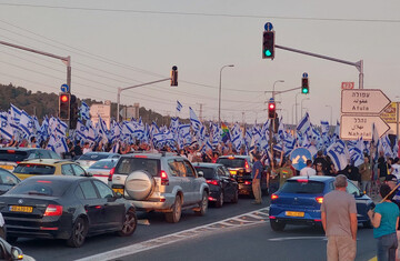 تل آویو در تسخیر معترضان ضد نتانیاهو در سی و یکمین هفته اعتراضات