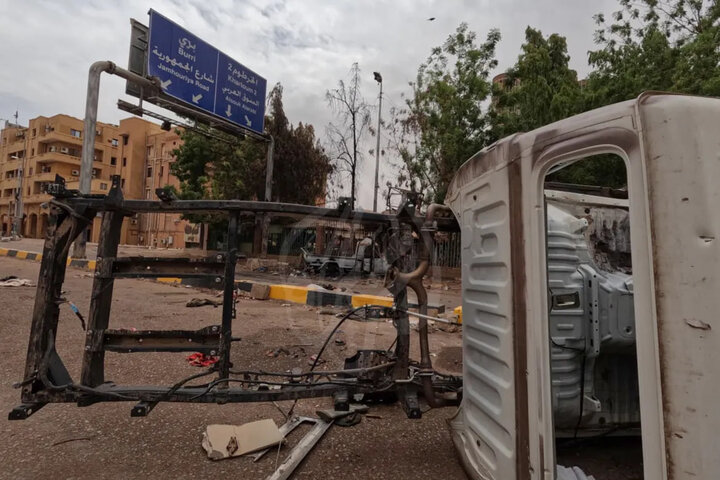 آثار زیان‎بار جنگ در پایتخت سودان/ کاخ ریاست جمهوری ویرانه شد