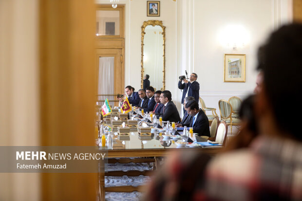 علی صبری، وزیر امور خارجه سریلانکا در محل مذاکره وزرای خارجه سریلانکا و ایران حضور دارد