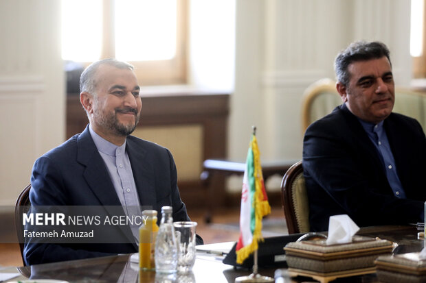 حسین امیر عبدالهییان وزیر خارجه ایران در محل مذاکره وزرای خارجه سریلانکا و ایران حضور دارد